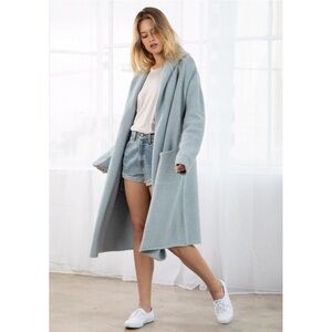 Lovestitch | Lennox Oversized Sweater Coat Coatigan Cardigan Ice Blue One Size